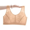 thumbnail image 4 of Lovskoo Women's Seamless Wireless Push Up Bras Comfort No Underwire No Button Bralettes Full Coverage Pullover T-Shirt Bra Beige, 4 of 5