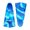 Mixed color blue L, variant on Water Sports Flippers Snorkeling Practice, Flexible Silicone Closed Foot Swim Fins Traction Base Adults Teens Travel