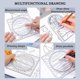 thumbnail image 5 of 4 Piezas Regla GeoméTrica Multifuncional Herramientas de Dibujo Juego PláStico Reglas CíRculo MedicióN MatemáTicas, 5 of 6