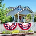 thumbnail image 3 of Red White Blue Bunting Flag, Eagle God Bless American Bunting, 4th of July, Home of The Brave, Independence Day, Memorial Day, Outdoor and Indoor, 3 of 6