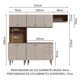 thumbnail image 3 of Cocina Integral Completa Modular Madesa Gourmet 235cm MC 02, 3 of 5