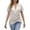 Khaki, variant on Women's Wrap Front V-Neck Top, Short Sleeve Casual Asymmetrical Hem Tee,S