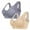 2 Pack-Gray/Beige, variant on Women's Front Closure Bras Plus Size Full Coverage Posture Back Unpadded Wireless Lace Bralette Double Support Minimizer Bra