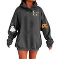 thumbnail image 2 of FDGIU Spooky Season Cute Ghost Graphic Women's Halloween Sweatshirt Oversized Crewneck Pullover Long Sleeve Casual Top Halloween Shirts for Women, 2 of 3