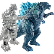 Set of 2 Godzilla Earth MechaGodzilla Figures King of The Monsters, 2021 Movable Joints Action Movie Series Soft Vinyl, Travel Bag