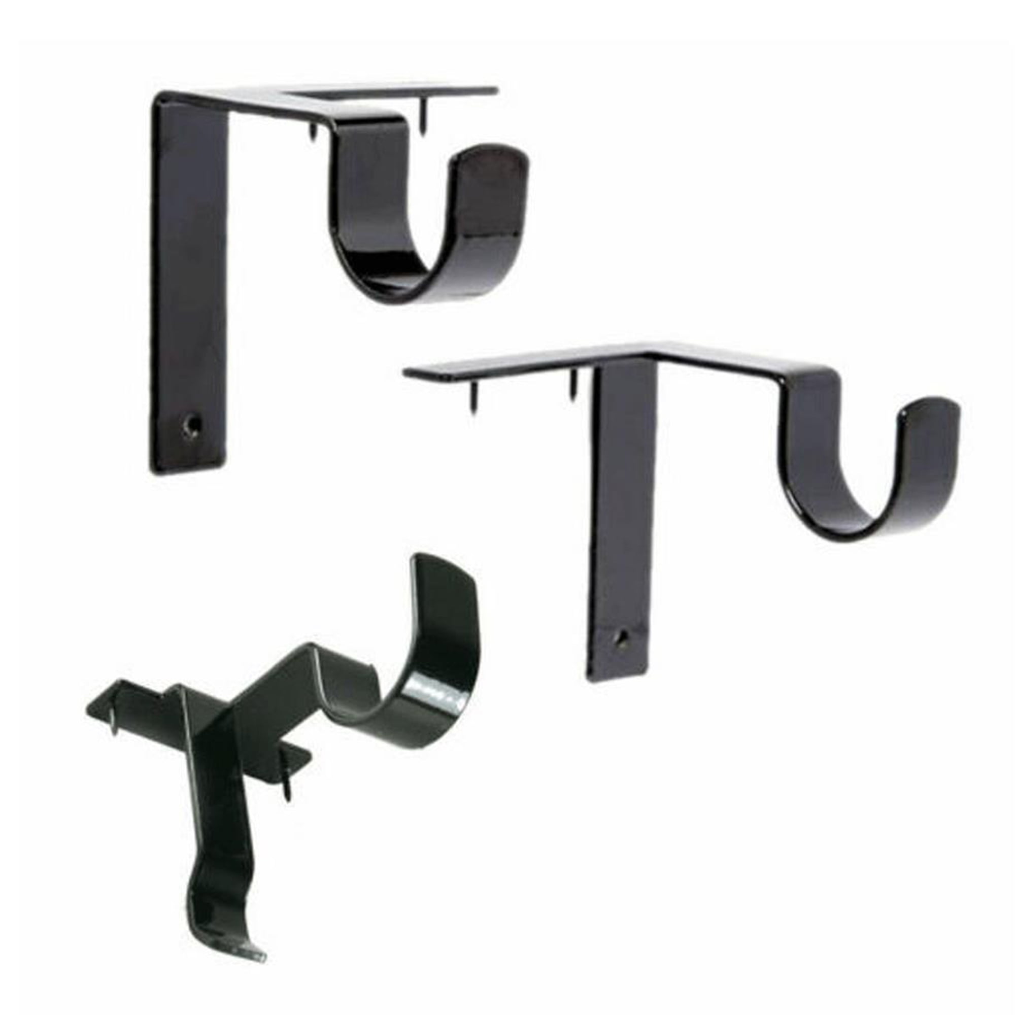 Farrubbyine8 2Pcs Hang Holders Tap Right Into Window Frame Curtain Rod