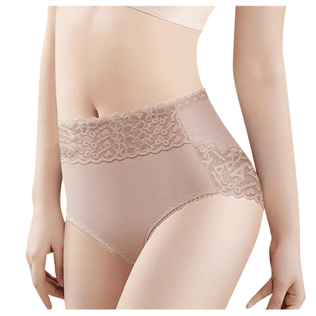 Fulorrnie Underwear for Women Plus Size Seamless High Waisted No Show Panties Cute Briefs Elastic Waist Breathable Panty D M