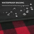 thumbnail image 3 of Kato Outdoors Waterproof Throw Blanket, Stadium Windproof Sherpa Fleece Blanket For Traveling, Camping, Hiking, and Football, Machine Washable, Red Plaid, 51'' x 59'', 3 of 8
