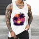 thumbnail image 2 of Camisetas de Tanque de los Hombres Tanque de los Hombres Incolor Gradiente de Impresión Cuello Redondo Correa Delgada Fuga Atrás Regular Casual Deportes Blusas de Tanque, 2 of 5