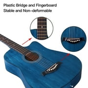 ADM 38 Acoustic Cutaway Guitar for Kids Beginner Kit with Free Lessons, Tuner, Blue