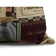 thumbnail image 2 of Simply Daisy, 16" x 16" Cigar Box Collage 2, Geometric Print Outdoor Pillow, Green, 2 of 2