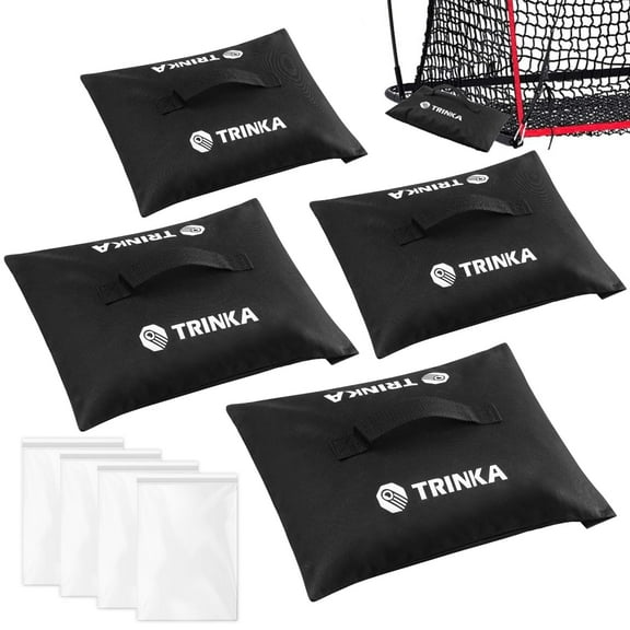 4PCS Sports Net Sandbags, All Sport Sandbags, Weighted Anchors for Baseball Nets, Soccer Goals, Golf Nets, Football Nets, Hockey Nets and More, Black
