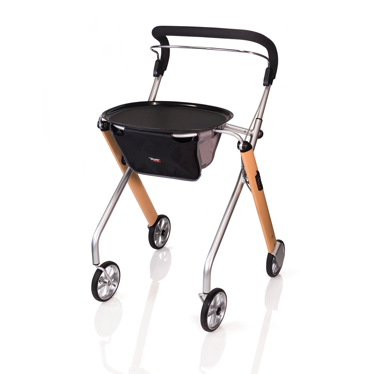 Stander Let’s Go Indoor Rollator, Lightweight Four Wheel Euro Style