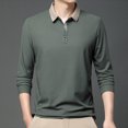 thumbnail image 4 of Blusa y camisa de manga larga con cuello vuelto para hombre, ropa deportiva para el hogar, pijamas, camiseta de color liso, blusa deportiva de manga larga con cuello vuelto, blusa para hombre, blusa d, 4 of 5