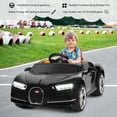 thumbnail image 4 of Costway 12V Licensed Bugatti Chiron Kids Ride On Car RC w/Storage Box&MP3 Black, 4 of 10