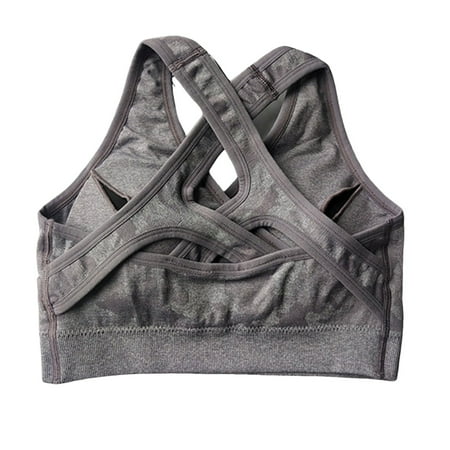 

Yubnlvae Women s Comfortable Camo Seamless Knitted Sports Shockproof Gathering Bra