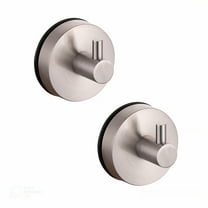 Set of 2 Towel Stainless Steel Heavy Duty Hanger Bathroom Suction Cup Hooks