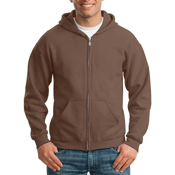 Ediodpoh 2025 Autumn Winter Menswear Plus Thickened Solid Color Zipper Cardigan Loose Fashion Hoodie Men's Fashion Hoodies & Sweatshirts Brown M