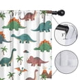 thumbnail image 4 of Blackout Kids Curtains,White Cartoon Dinosaurs Volcanoes Pattern Childrens Insulated Curtains Set Of 2,Bedroom Essentials,Toddler Room Decor 42"x54", 4 of 5