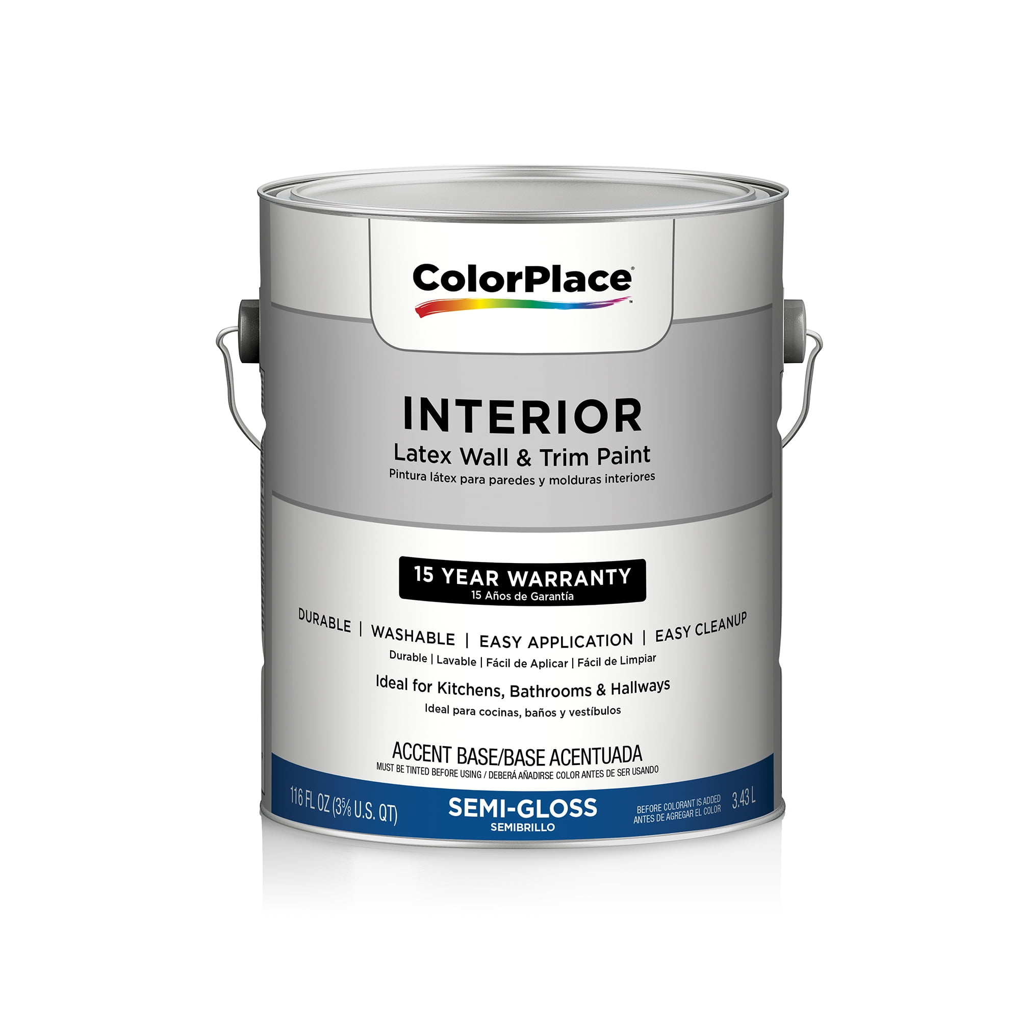 ColorPlace Interior SemiGloss Accent Base Paint, 1 Gallon Walmart