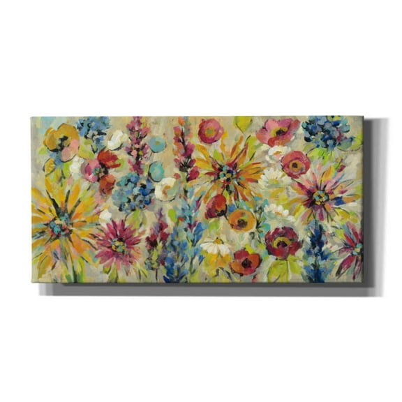 Epic Graffiti 'May Garden' by Silvia Vassileva, Canvas Wall Art, 24"x12"