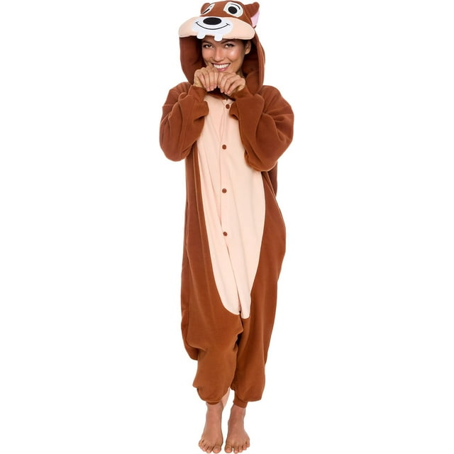 Silver Lilly Pyjama Unisexe pour Adulte - Peluche une Pièce Cosplay Chipmunk Costume d'Animal