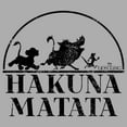 thumbnail image 2 of Boy's Lion King Black Silhouette Hakuna Matata  Graphic Tee Athletic Heather Large, 2 of 5