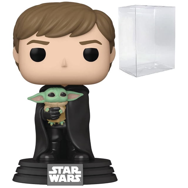 Figura de vinilo Funko POP Star Wars The Mandalorian Luke con Grogu