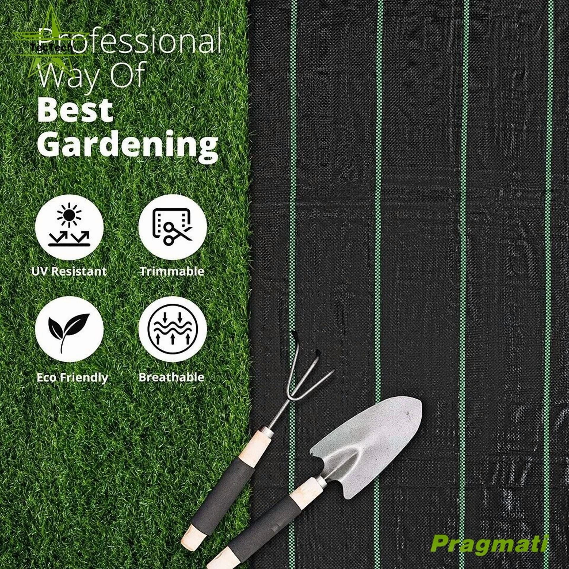 PURELY- 4×16Ft Weed Barrier Garden Landscape Fabric Woven Ground Cover 3.2Oz