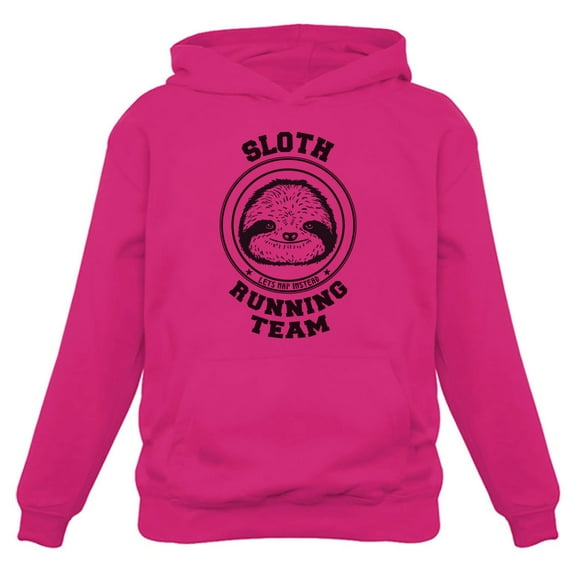 Lazy Sloth Running Team Tstars Women's Hoodie - Humorous Gift for Women - Perfect Birthday Present for Ladies Who Love Sloths and Laughter - Comfy and Cool Casual Wear