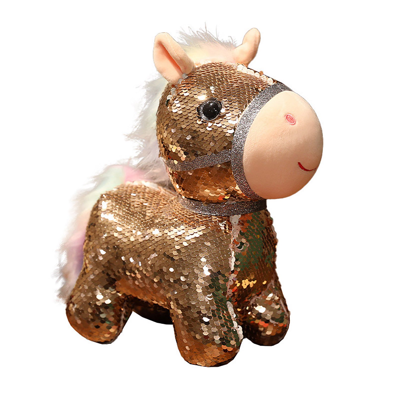 Primegos Sequin Horse Doll National Style Fabric Auspicious Meaning Zodiac Horse Theme Doll Traditional Crafted Pony Toy