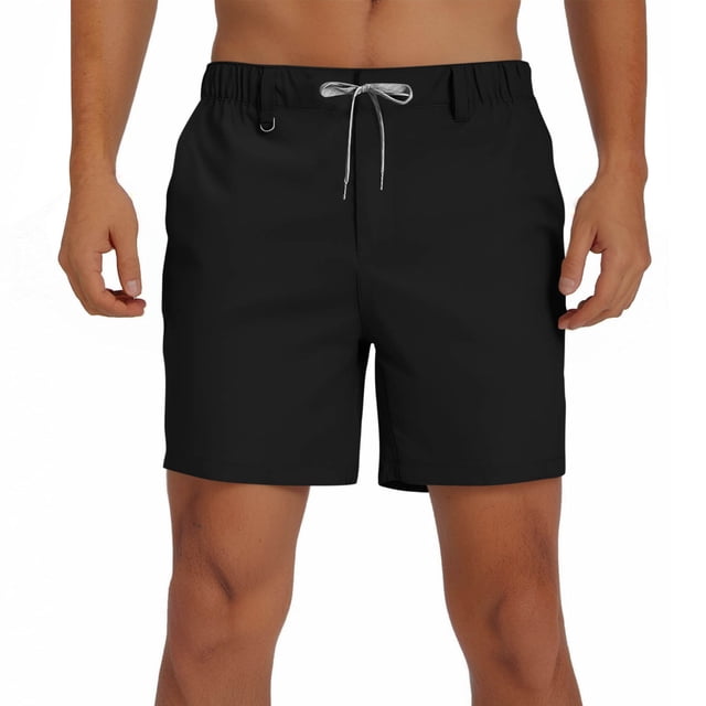 Pantalones de Playa con Cordón Impreso con Cintura Elástica para Hombre, con Bolsillos para Uso Casual Y Al Aire Libre
