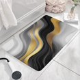 thumbnail image 3 of Black White Gold Wave Marble Flannel Non Slip Door Rugs,Washable Door Mats Indoor,Decorative Door Mats,Dirt-Resistant and Absorbent Doormat for Entrance,Bedroom,Kitchen,Bathroom,31.5"x17", 3 of 4