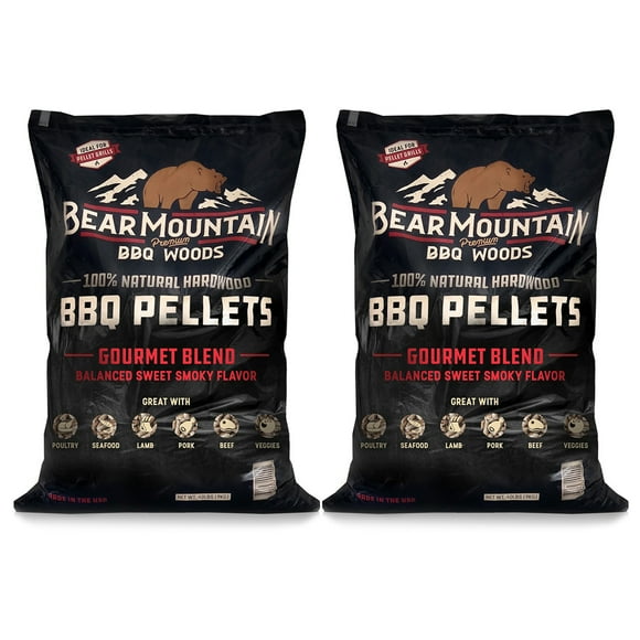 Bear Mountain Granulés Fumoir en Bois Dur Tout Naturels pour Barbecue. 40 Lb (Lot de 2)