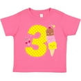 thumbnail image 3 of Inktastic Ice Cream Third Birthday Pink Boys or Girls Toddler T-Shirt, 3 of 5