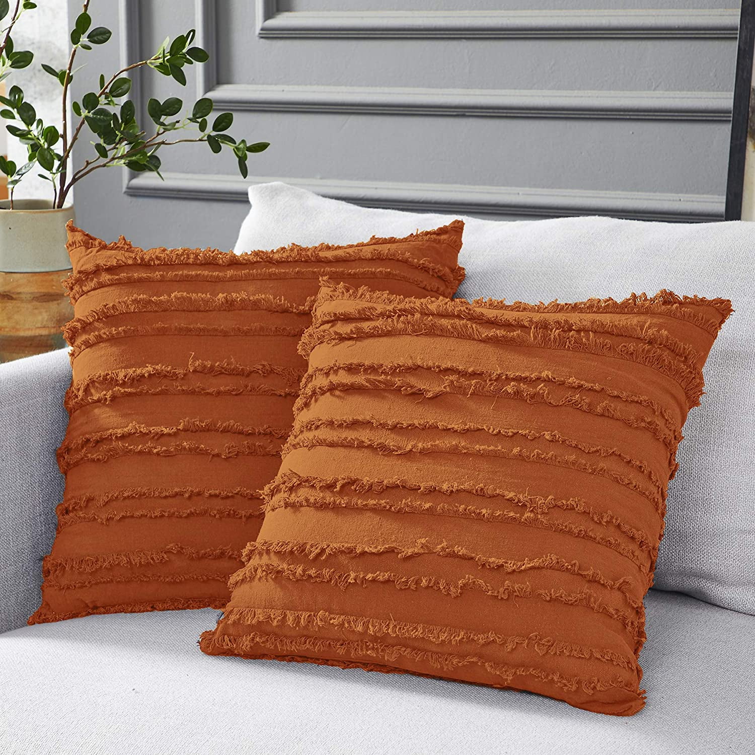 Elevate Your Home Décor with Brown and Orange Decorative Pillows