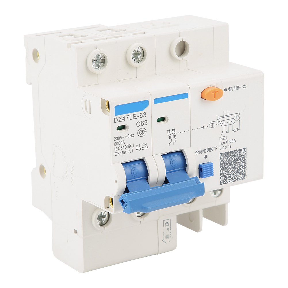 RCCB Short Circuit Protection Current Circuit Breaker Compact Size