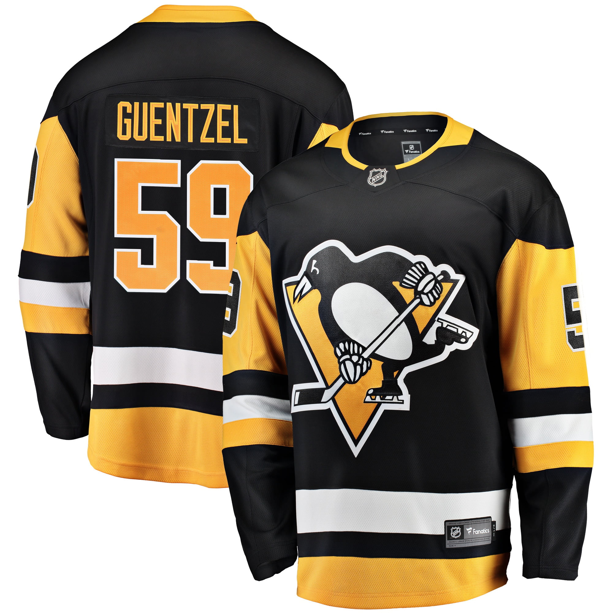 Jake Guentzel Pittsburgh Penguins Fanatics Branded Youth Breakaway Player Jersey ...