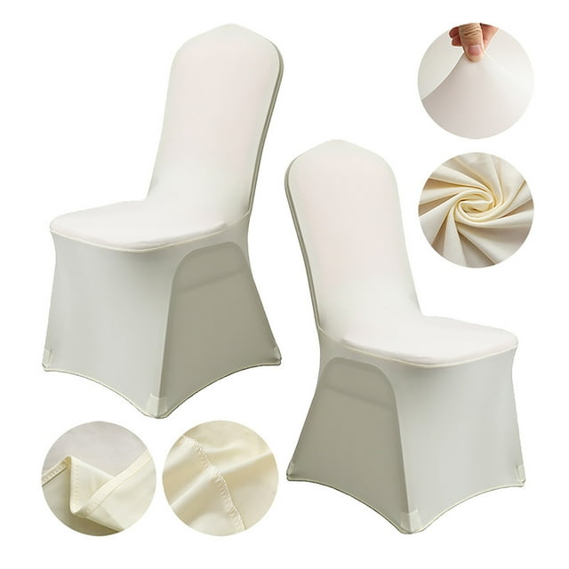 Funda para silla de comedor de alta gama, decoración para fiesta de boda, todo incluido, funda para silla blanca de LICRA de una pieza, funda elástica para silla