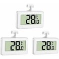 thumbnail image 1 of 3X Fridge Thermometer Digital Freezer Thermometer Fridge Thermometer Bedroom Waterproof Freezer Thermometer with LCD Display with Hook for Temperature,, 1 of 4