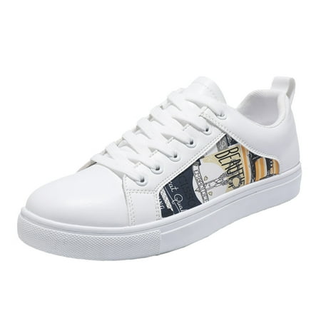

casual shoes for Men Men Sneakers Retro All Match Casual Shoes Small White Shoes Trendy Shoes Skate Shoe PU Dress Sandals for Women Yellow