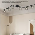 thumbnail image 4 of Ceiling Spot Lighting, E14 Black 3 Foldable Sections Arm Light Track  for Bedroom, 4 of 7