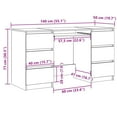 thumbnail image 2 of vidaXL Writing Desk Black 140x50x77 cm Engineered Wood, 2 of 4