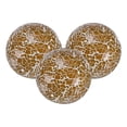 thumbnail image 1 of Uxcell Paquete de 3 Bolas Decorativas para Cuencos, Bolas de Vidrio Mosaico de 2.4 Pulgadas para Decoración del Hogar/Mesas de Comedor [Marrón], 1 of 7