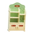 thumbnail image 2 of lionlar 1/12 Coffee Display Cabinet Mini Storage Shelf Rack for Building Accessories White and green, 2 of 9