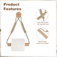 thumbnail image 3 of Uxcell 2 Pcs Wood Jute Rope Toilet Paper Holder for Bathroom Decor,Wood Color, 3 of 6