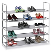 Zimtown 5 Tier Stainless Steel Shoe Rack,Shoe Storage Stackable Shelves