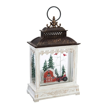 11   Tall LED Musical Lantern with Spinning Action and Timer Function Table Decor  Winter Barn  6.7   x 3.5   x 11   inches