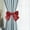 Red #5, variant on Beige Bow Curtain Tiebacks with Metal Clip | No Drill No Damage Curtain Holdbacks | 21x13cm Fabric Tie Backs for Living Room Decor | 1 Piece