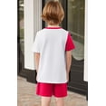 thumbnail image 7 of Arshiner Toddler Boy Summer Clothes Outfits Kids Colorblock Short Sleeve T-shirt Shorts Set, 7 of 7